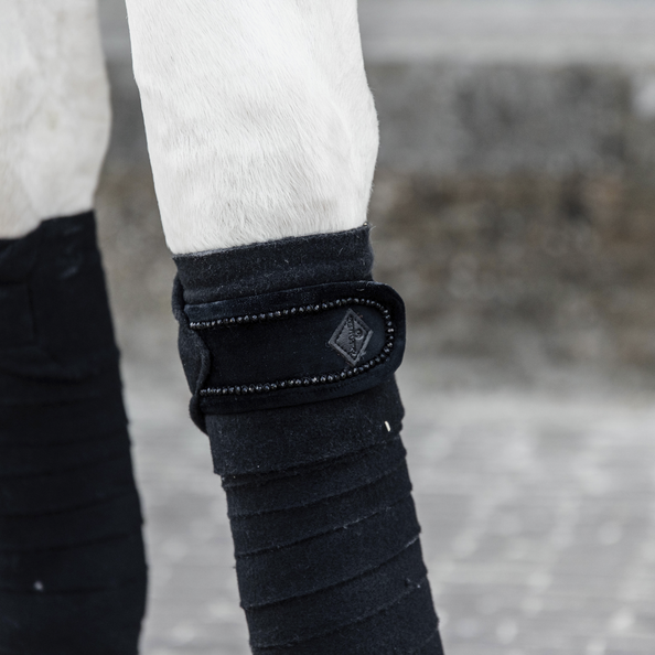 Velvet PEARLS Polar Fleece Bandages | Black