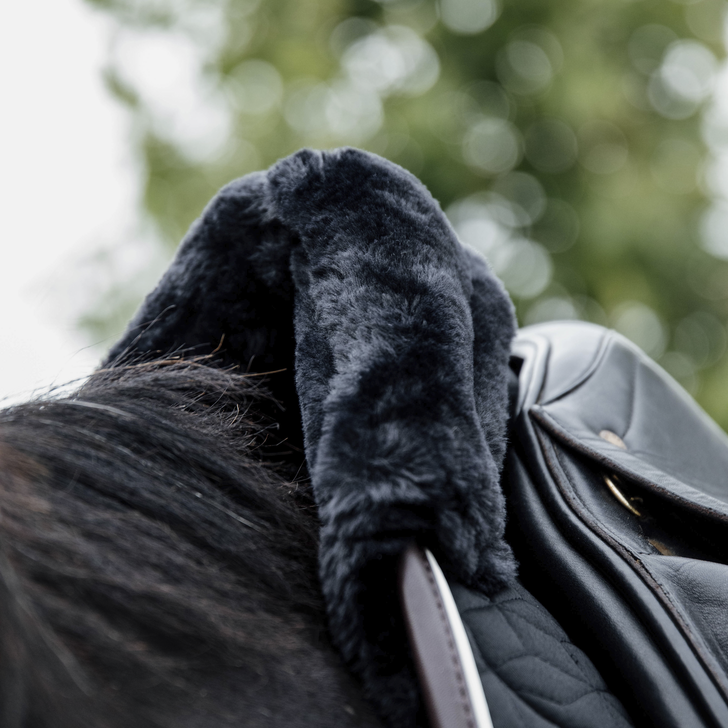 Skin Friendly Dressage Saddle Pad - Star Quilting | Black