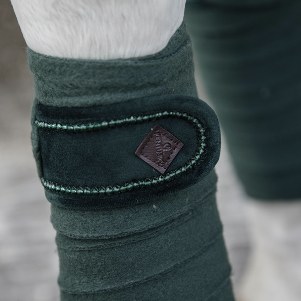 Velvet PEARLS Polar Fleece Bandages | Pine Green