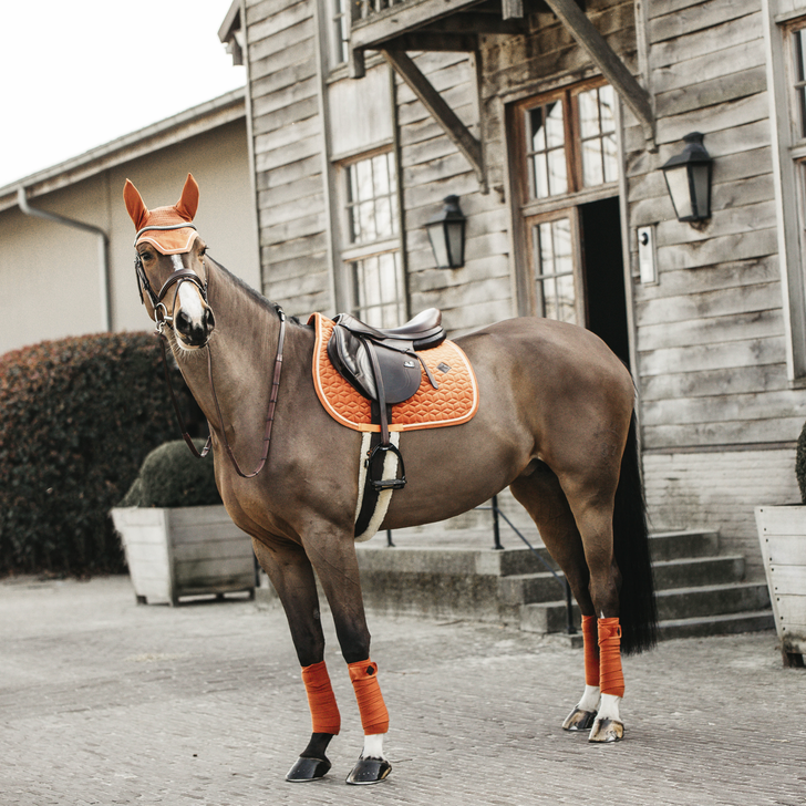 Wellington Velvet Fly Veil | Orange