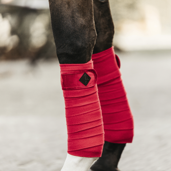 Velvet Polar Fleece Bandages | Red