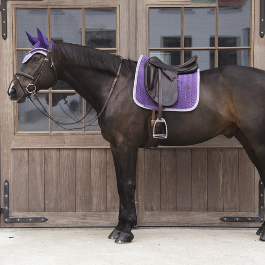 Velvet CONTRAST Dressage Saddle Pad | Royal Purple