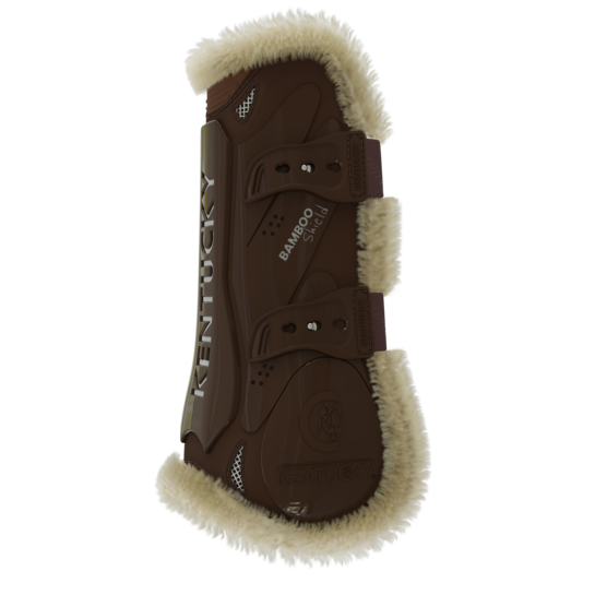 NEW! Vegan Sheepskin Tendon Boots Bamboo Elastic | Brown