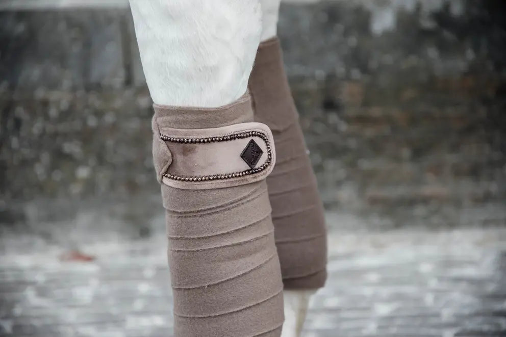 Velvet PEARLS Polar Fleece Bandages | Beige