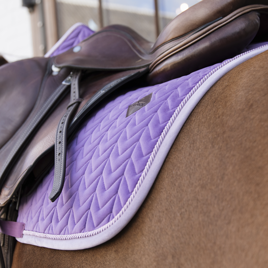 Velvet CONTRAST Jumping Saddle Pad | Royal Purple