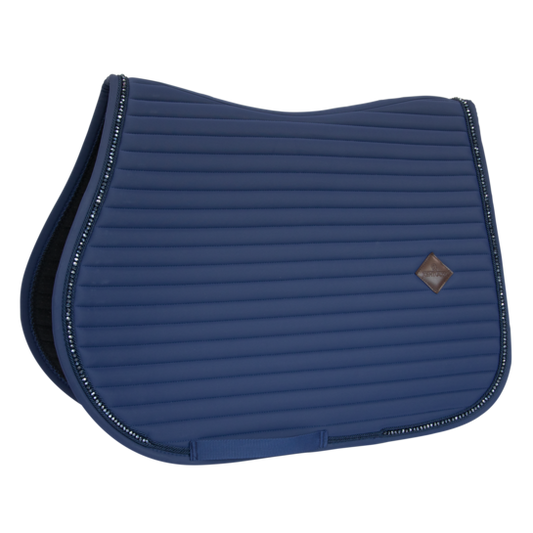 Pearls Jumping Saddle Pad | Navy