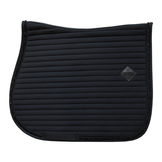 Pearls Jumping Saddle Pad | Black