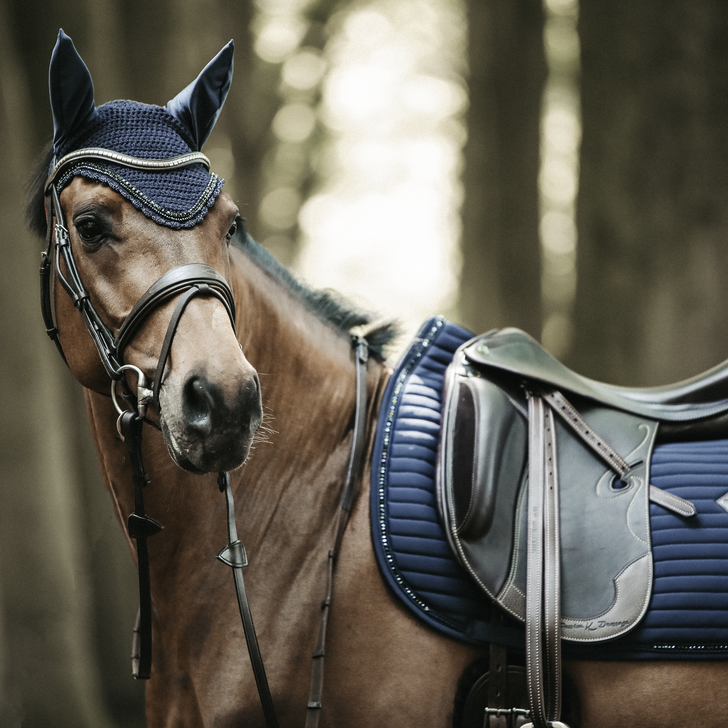 Pearls Dressage Saddle Pad | Navy