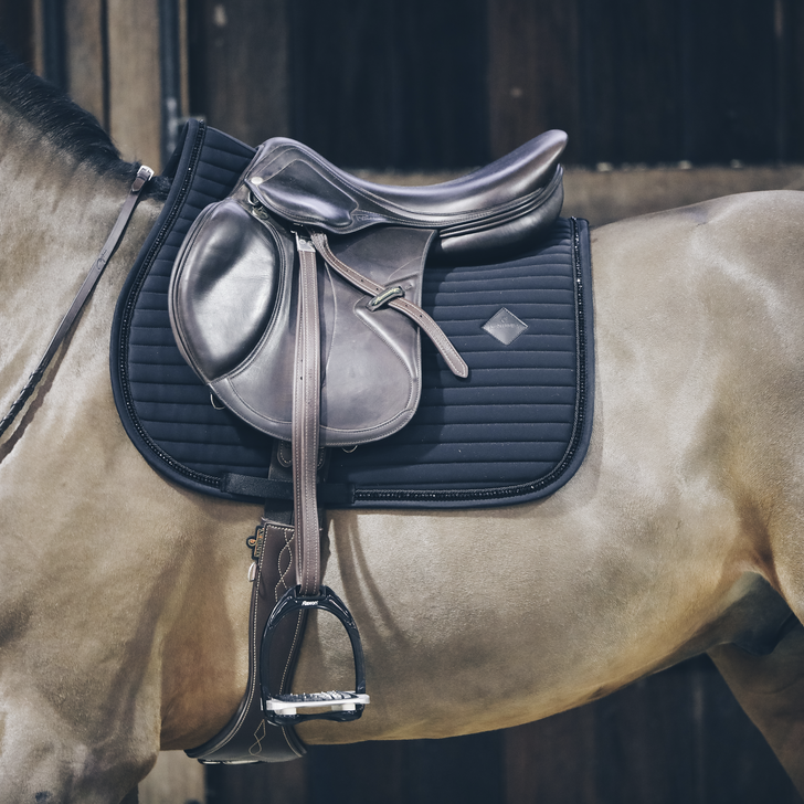 Pearls Jumping Saddle Pad | Black