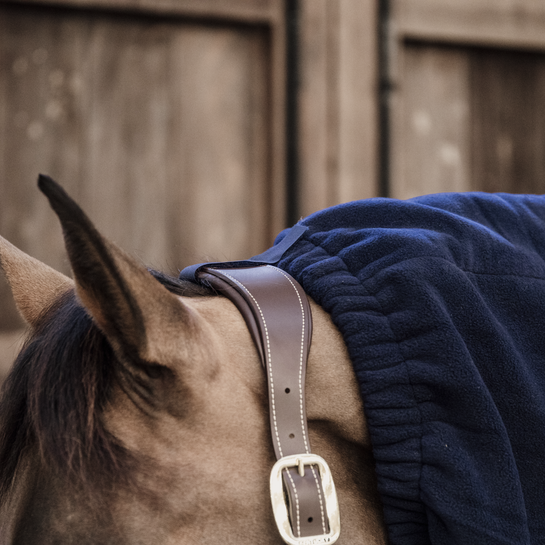 Heavy Fleece Horse Scarf | Navy