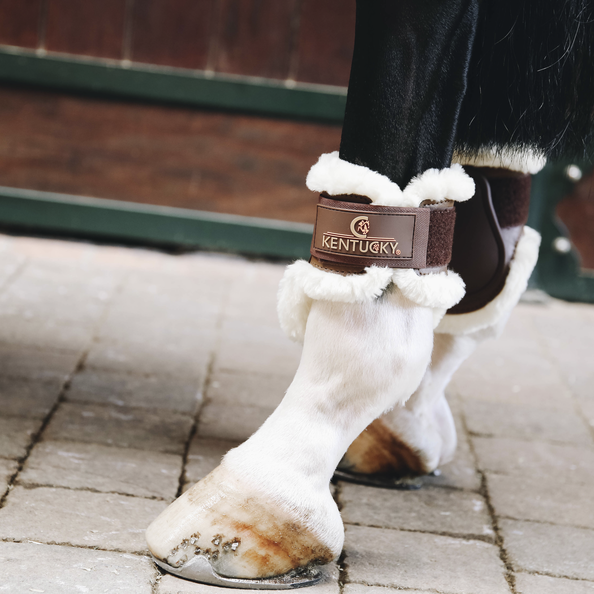 Sheepskin Young Horse Fetlock Boots | Brown