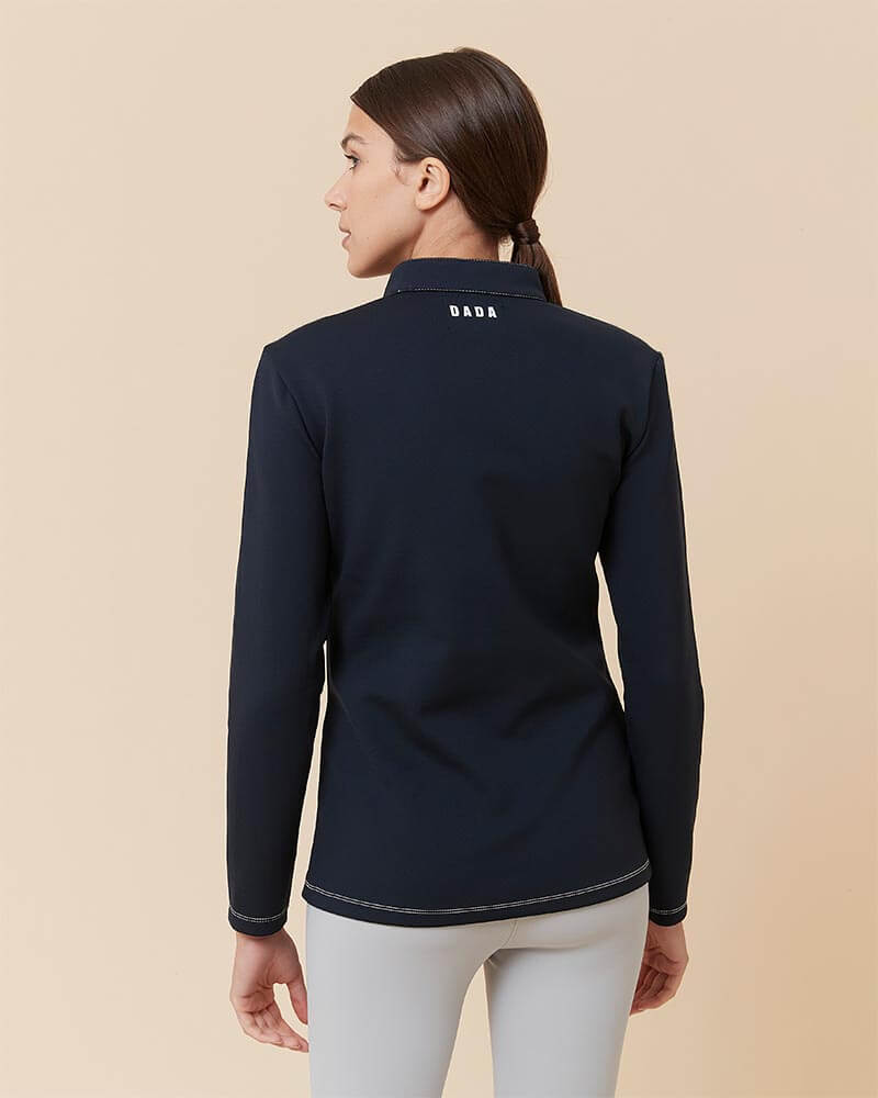 Navy blue top long sleeve sweater