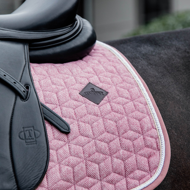 Wool Dressage Saddle Pad | Light Pink